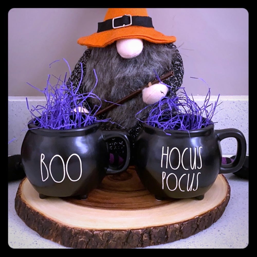 ❗️SET: RAE DUNN HOCUS POCUS & BOO CAULDRON MUGS FARMHOUSE HALLOWEEN